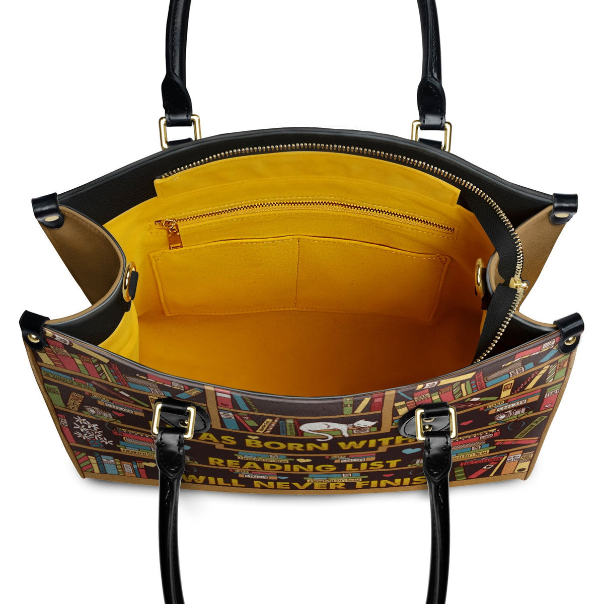 I Was Born With A Reading List I Will Never Finish HHRZ1902001A Leather Bag