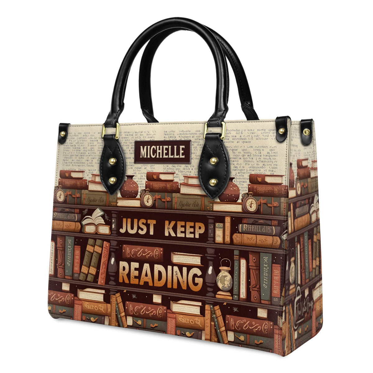 Just Keep Reading HHAY2302001A Leather Bag