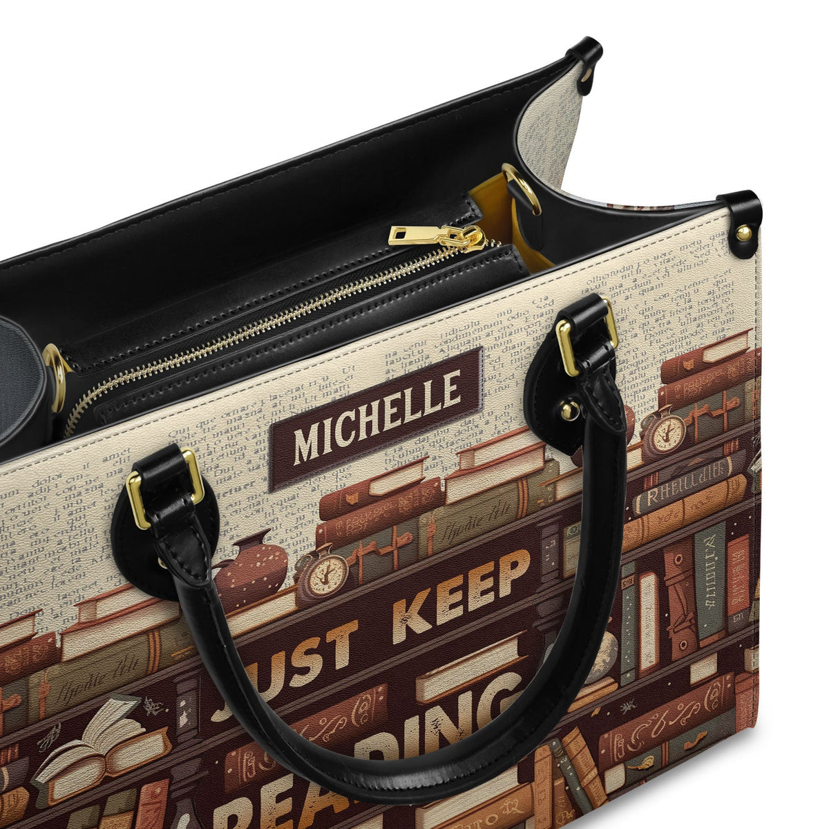 Just Keep Reading HHAY2302001A Leather Bag