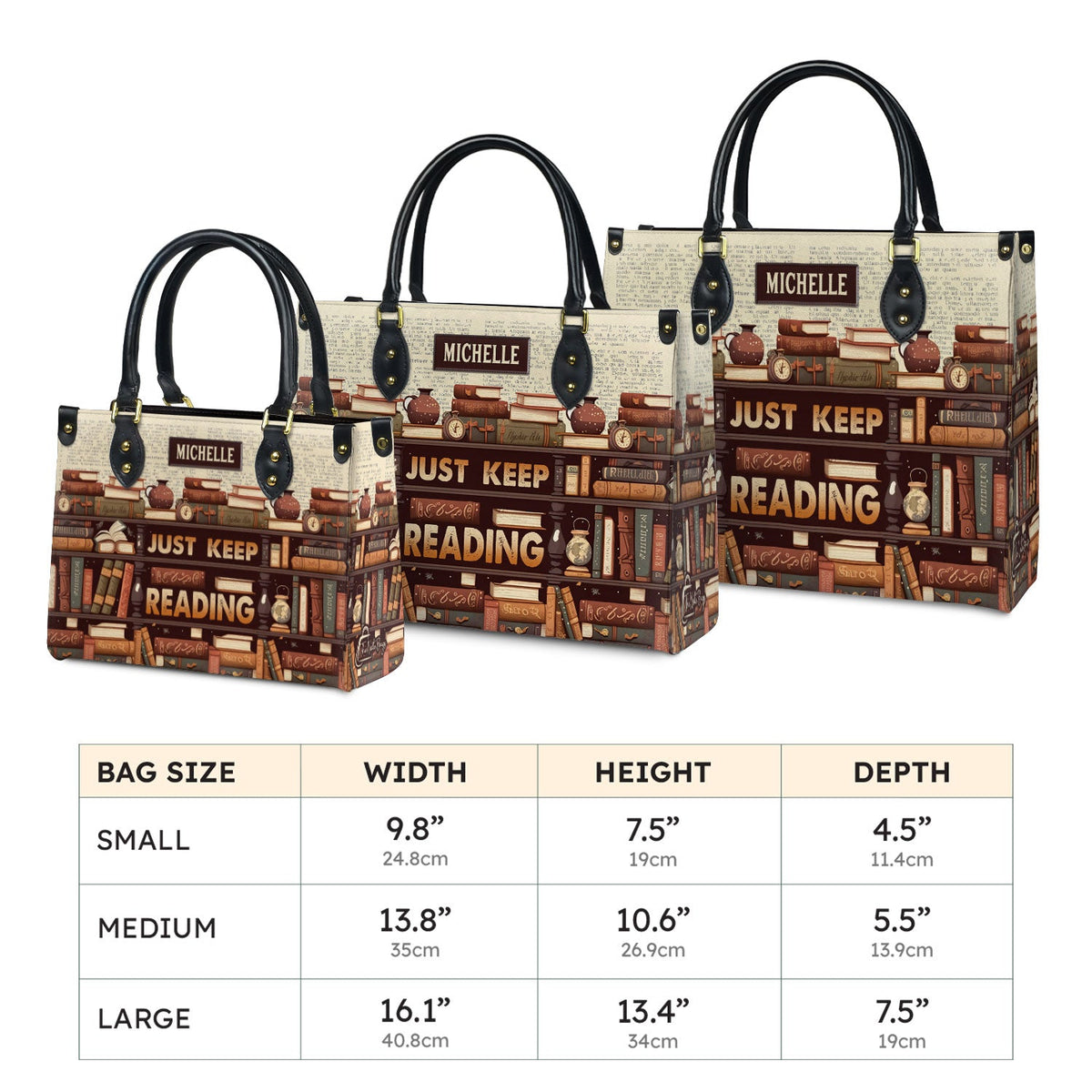 Just Keep Reading HHAY2302001A Leather Bag