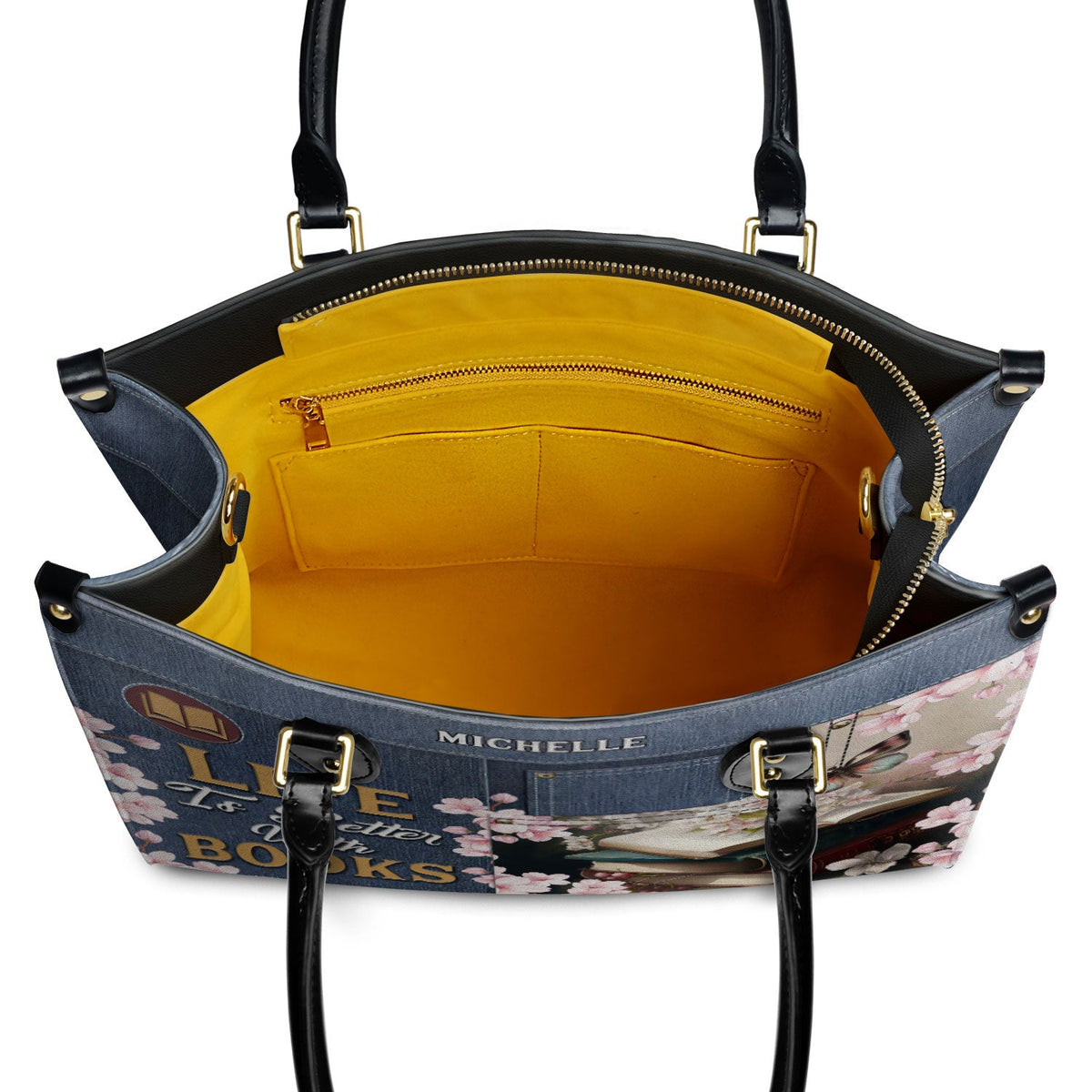 Life Is Better With Books HHAY1702005A Leather Bag