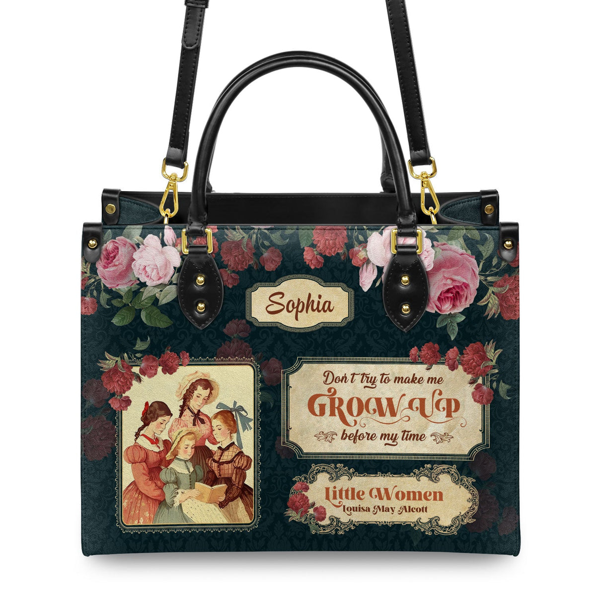 Little Women Dont Try To Make Me Grow Up Before My Time NNRZ2102002A Leather Bag