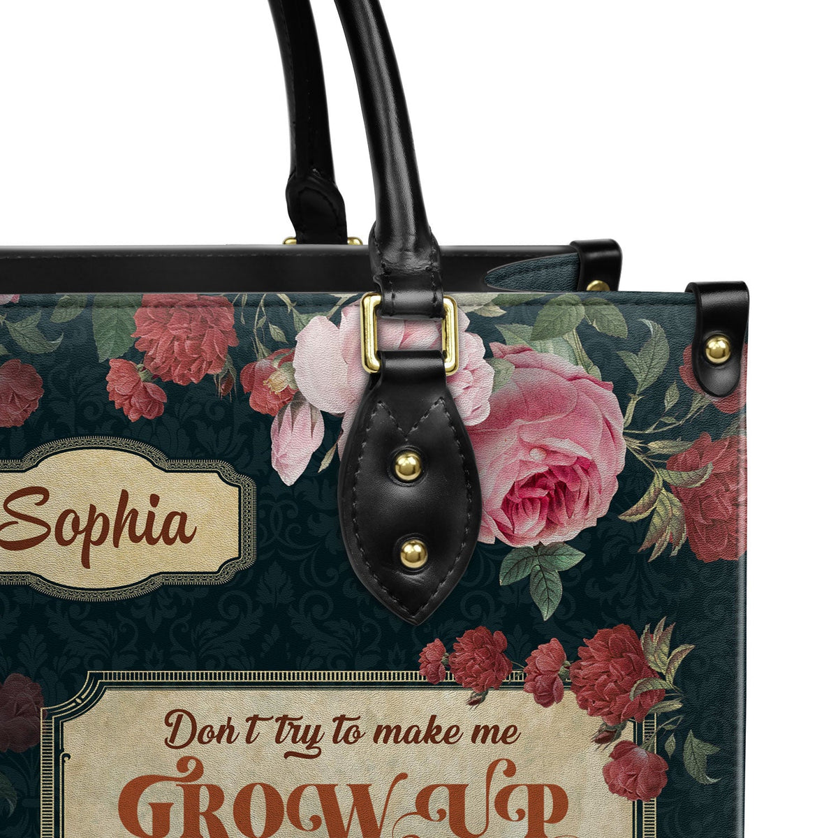 Little Women Dont Try To Make Me Grow Up Before My Time NNRZ2102002A Leather Bag