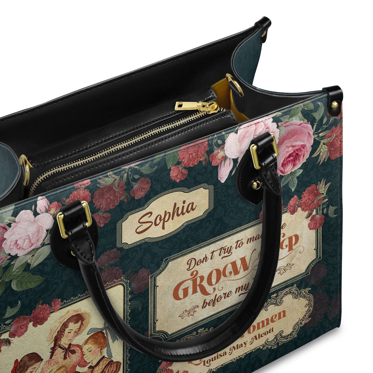 Little Women Dont Try To Make Me Grow Up Before My Time NNRZ2102002A Leather Bag