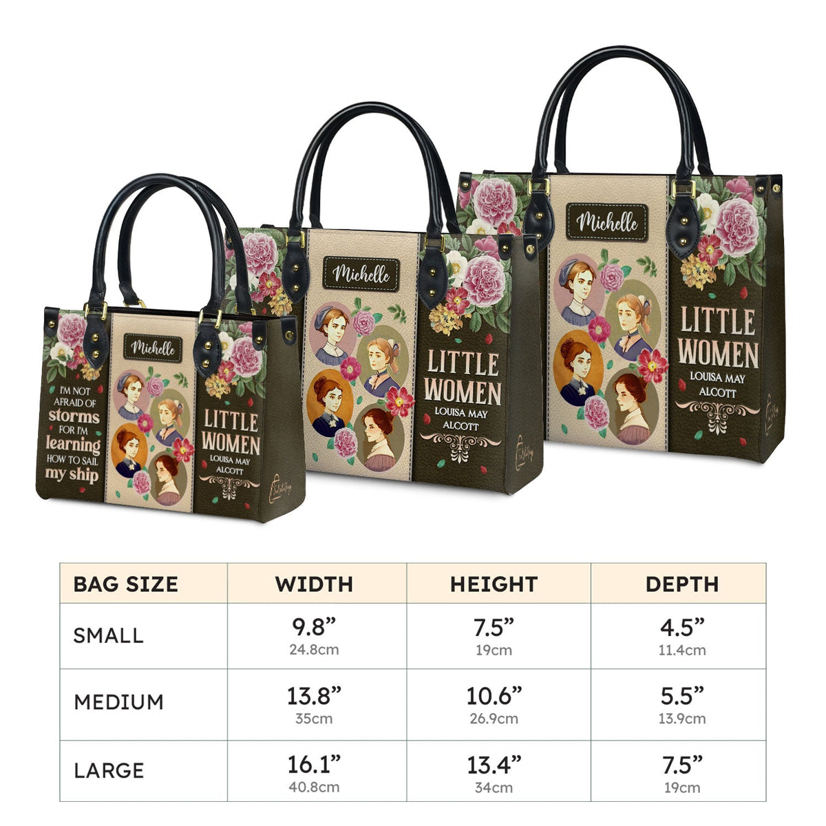 Little Women Im Not Afraid Of Storms DNRZ2102002A Leather Bag