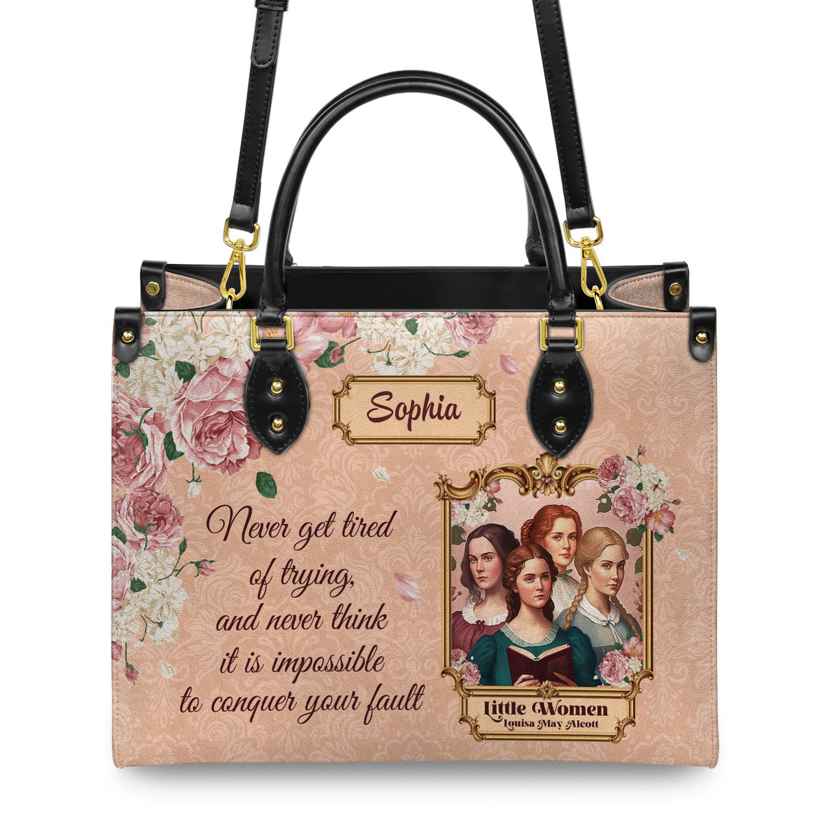 Little Women Never Get Tired Of Trying NNRZ2102003A Leather Bag