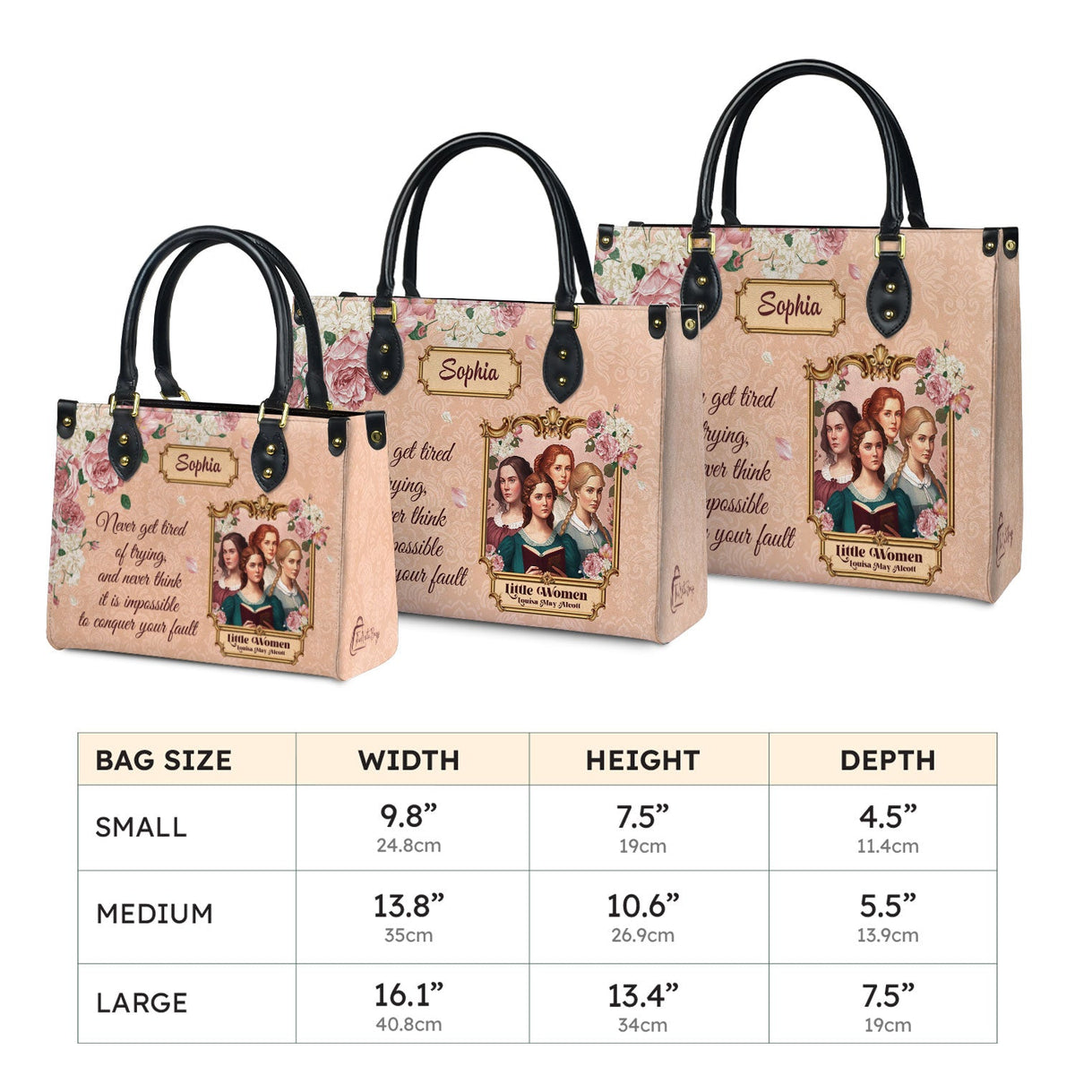 Little Women Never Get Tired Of Trying NNRZ2102003A Leather Bag