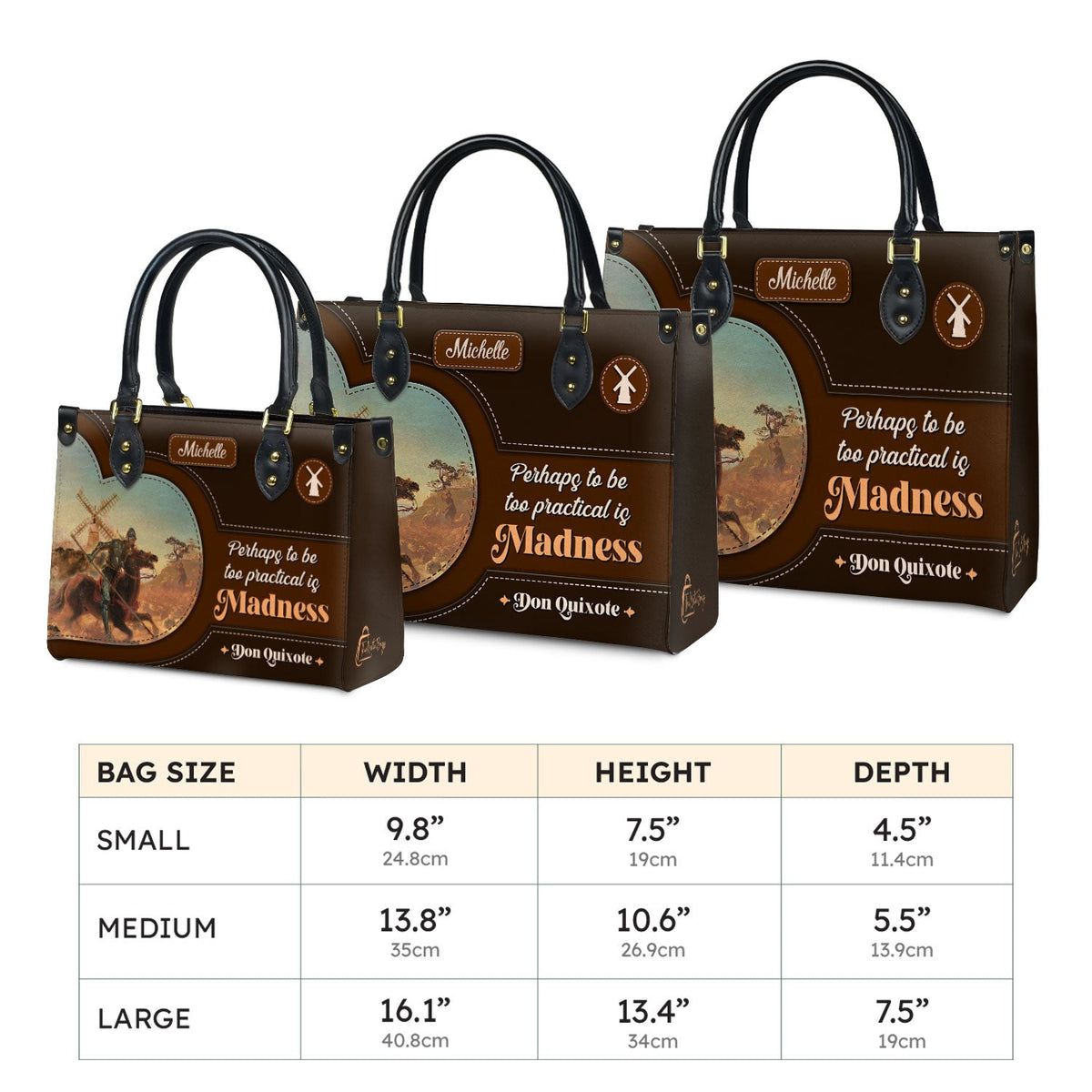 Perhaps To Be Too Practical Is Madness DNRZ0903003A Leather Bag