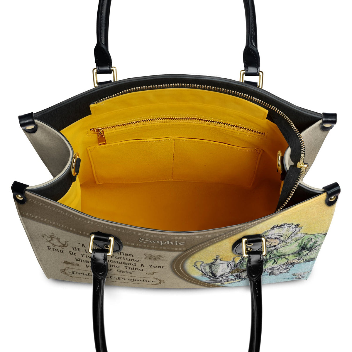 Pride And Prejudice A Single Man Of Large Fortune Four Or Five Thousand A Year What A Fine Thing For Our Girls NQAY1003001A Leather Bag