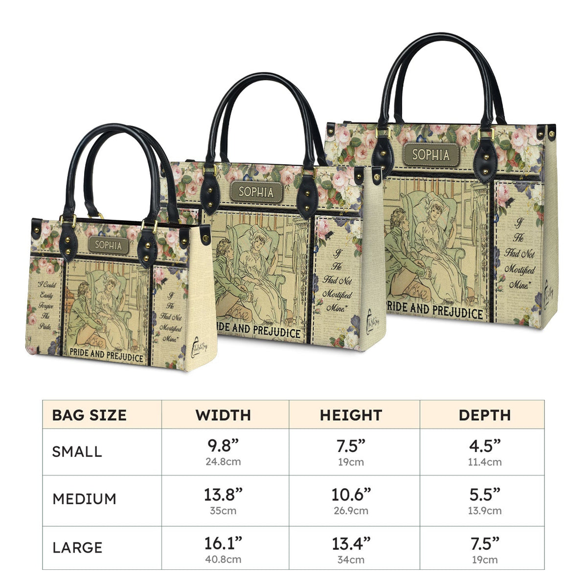 Pride And Prejudice I Could Easily Forgive His Pride NQAY0903004A Leather Bag