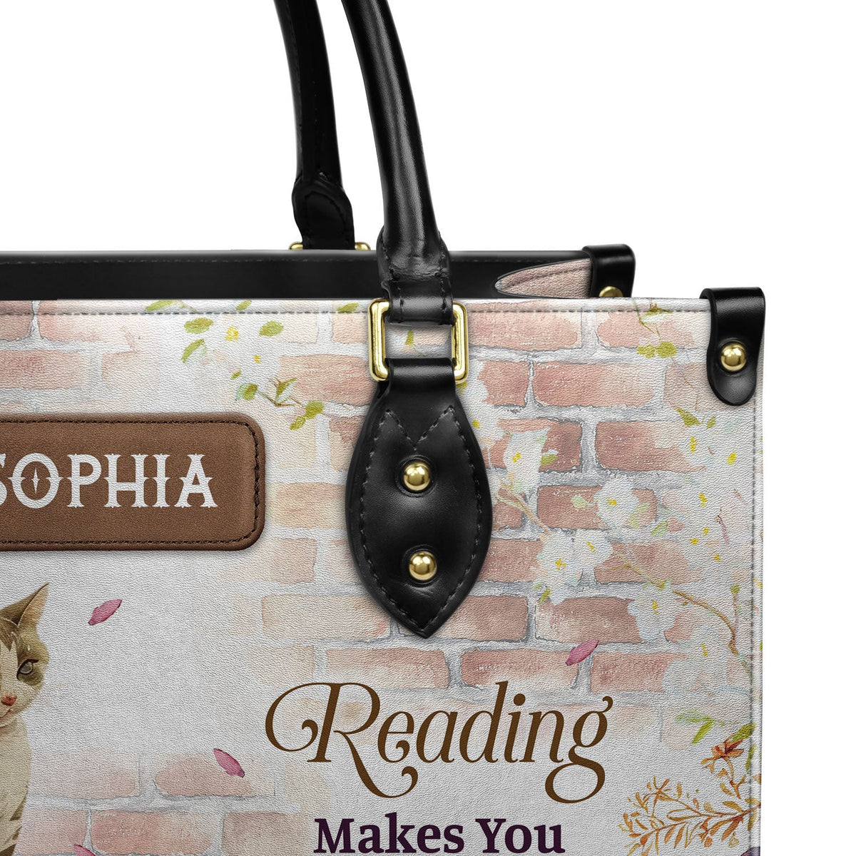 Reading Makes You Taller And Smarter NQAY1802002A Leather Bag