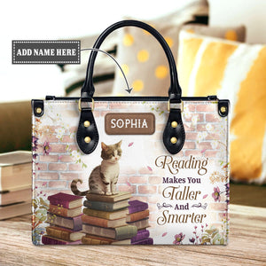 Reading Makes You Taller And Smarter NQAY1802002A Leather Bag