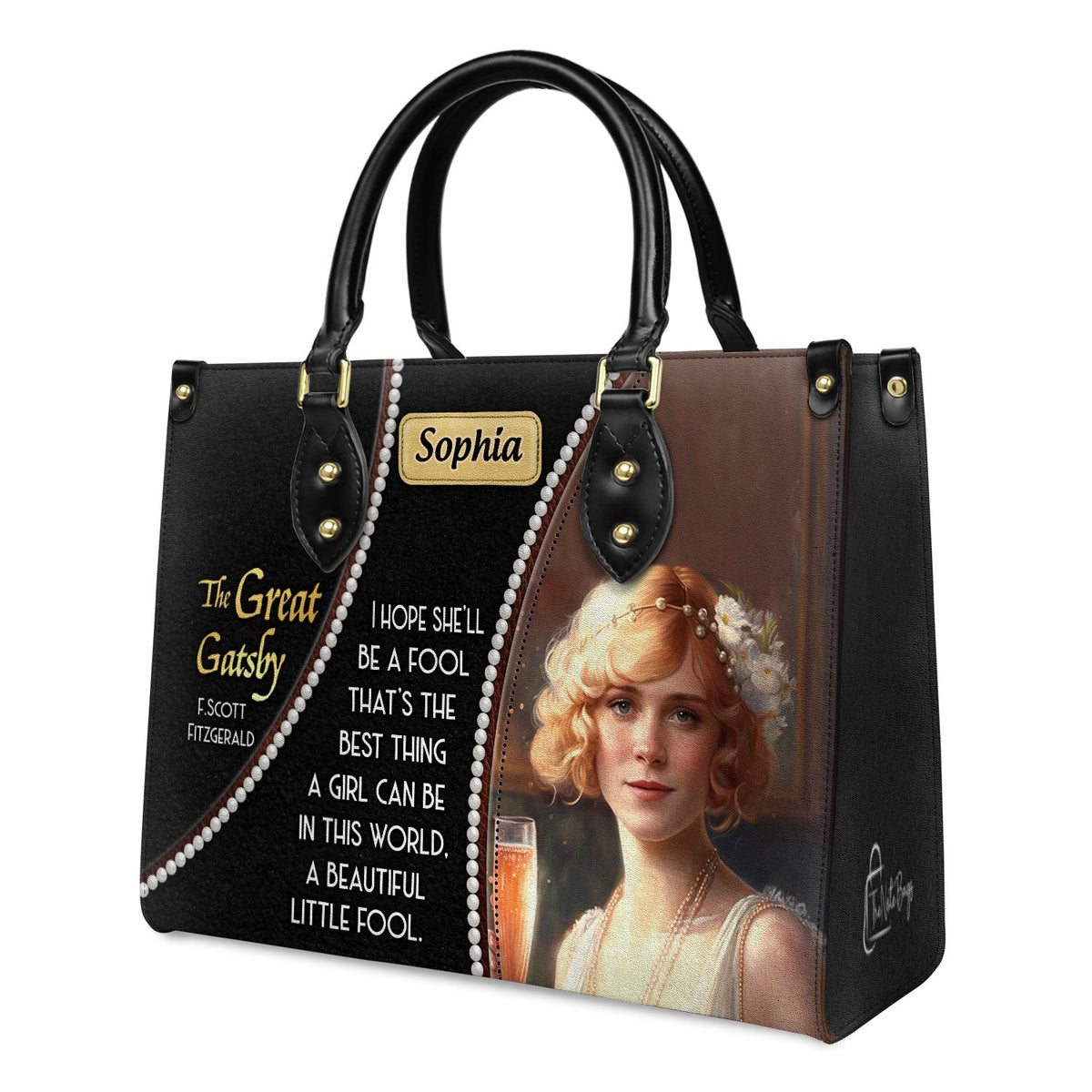The Great Gatsby F Scott Fitzgerald Daisy A Beautiful Little Fool TTLZ2202001A Leather Bag