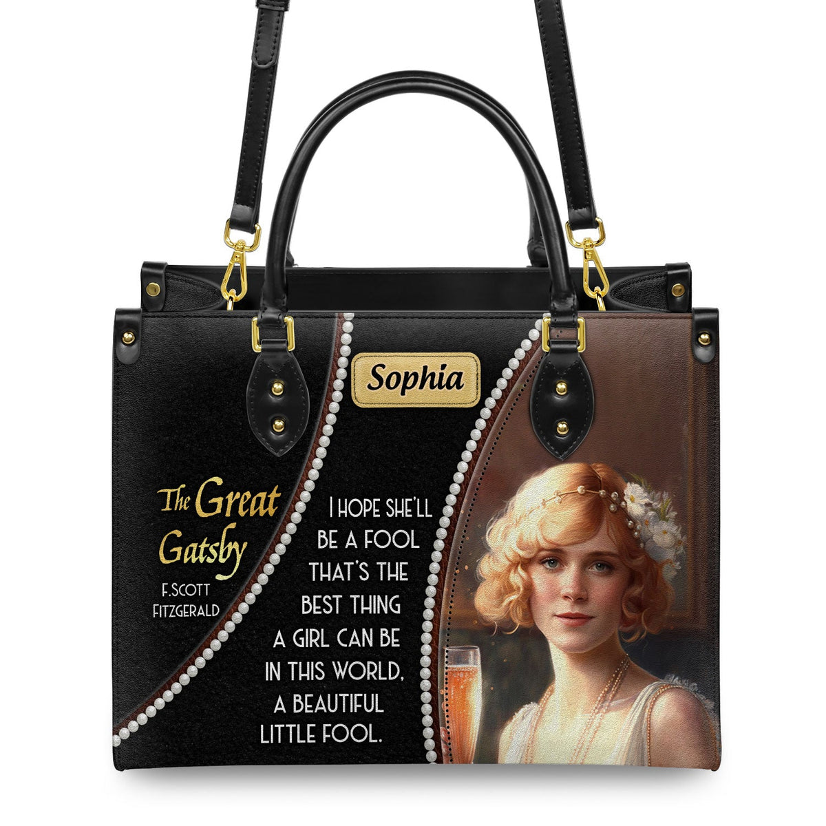 The Great Gatsby F Scott Fitzgerald Daisy A Beautiful Little Fool TTLZ2202001A Leather Bag