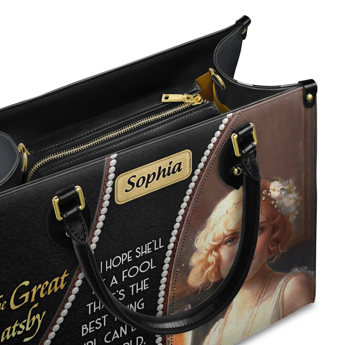 The Great Gatsby F Scott Fitzgerald Daisy A Beautiful Little Fool TTLZ2202001A Leather Bag