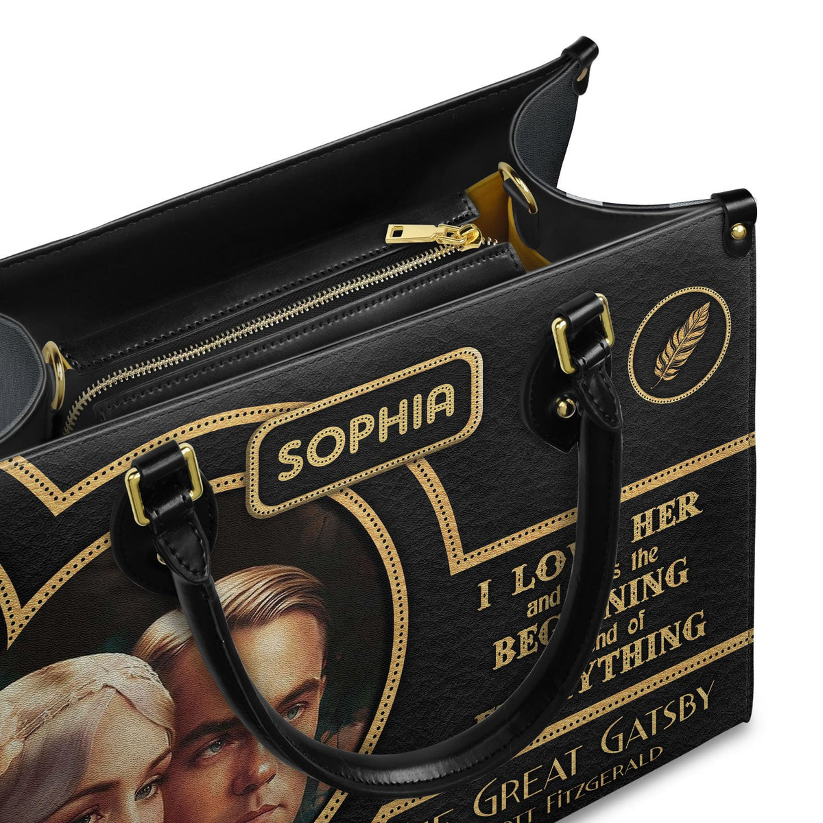 The Great Gatsby F Scott Fitzgerald I Love Her TTLZ2102004A Leather Bag