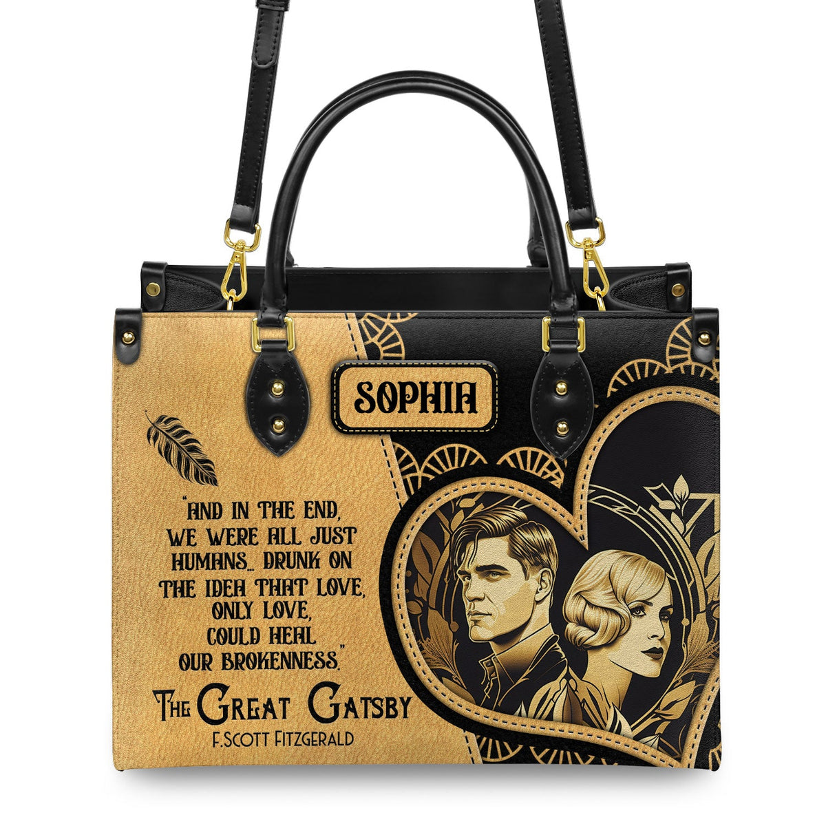 The Great Gatsby F Scott Fitzgerald Love Could Heal Our Brokenness TTLZ2202002A Leather Bag