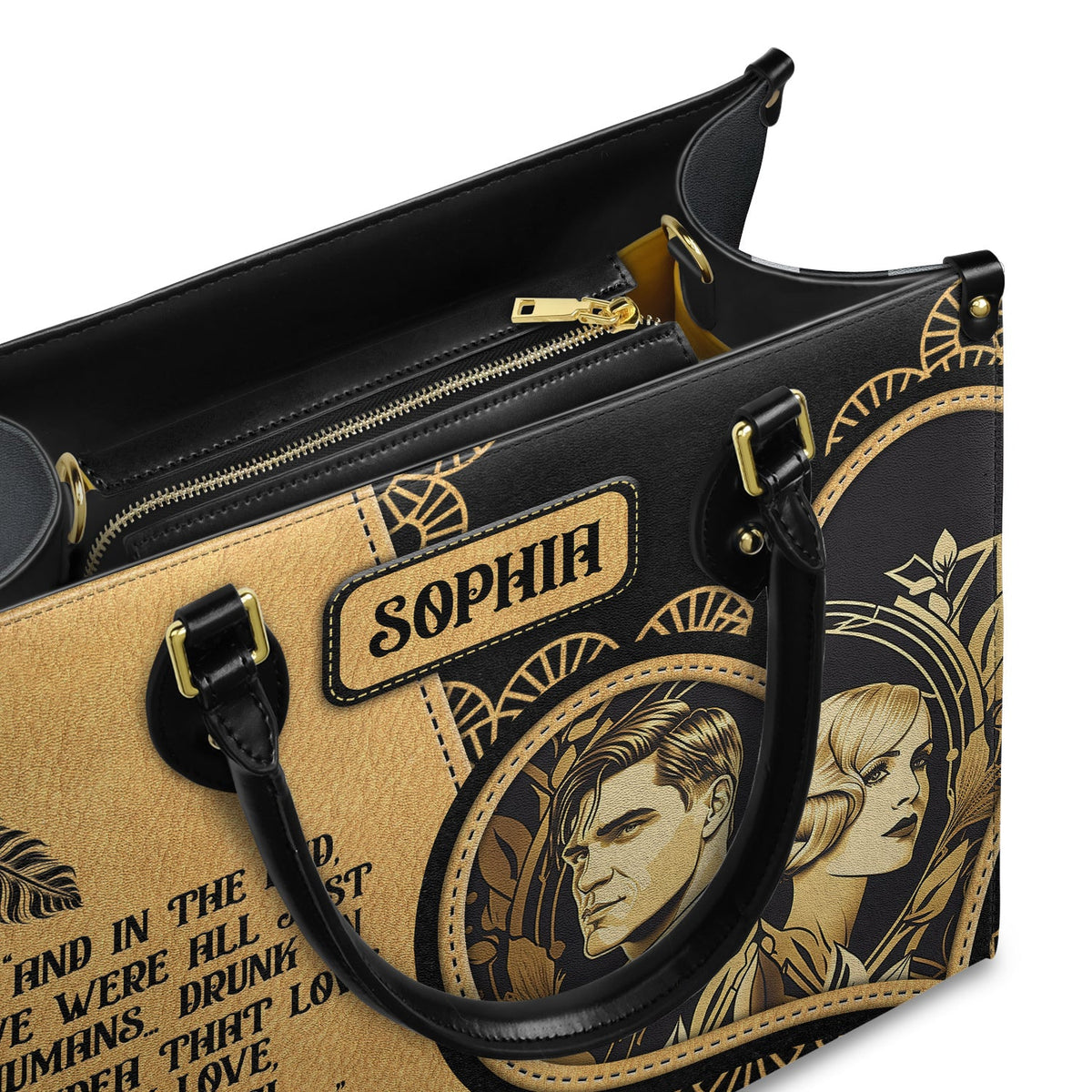 The Great Gatsby F Scott Fitzgerald Love Could Heal Our Brokenness TTLZ2202002A Leather Bag