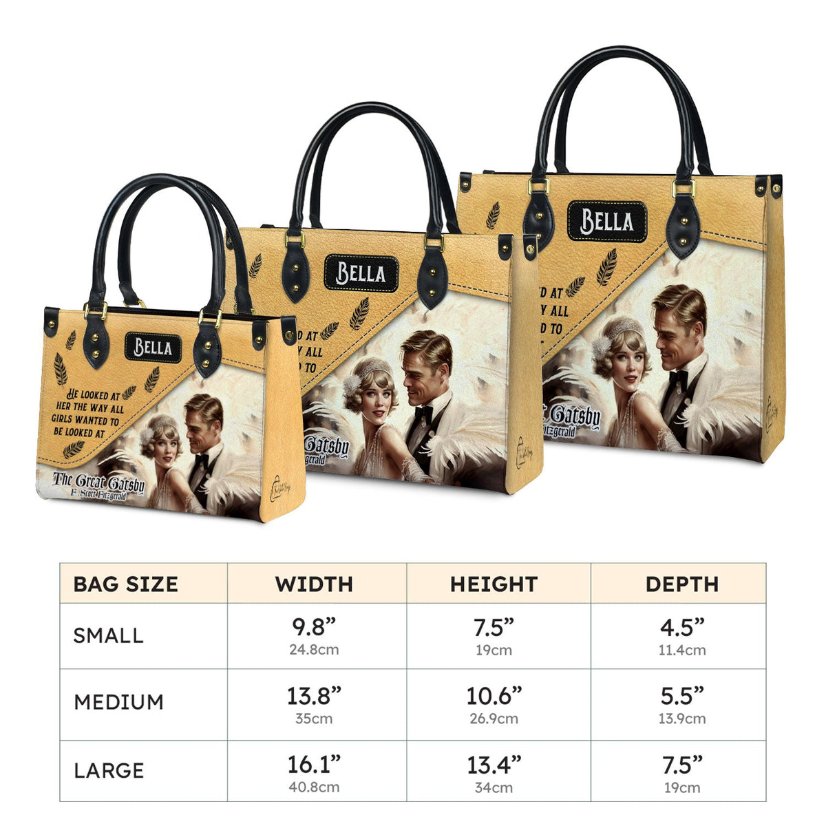 The Great Gatsby F Scott Fitzgerald The Way He Looks At Her TTLZ2202004A Leather Bag