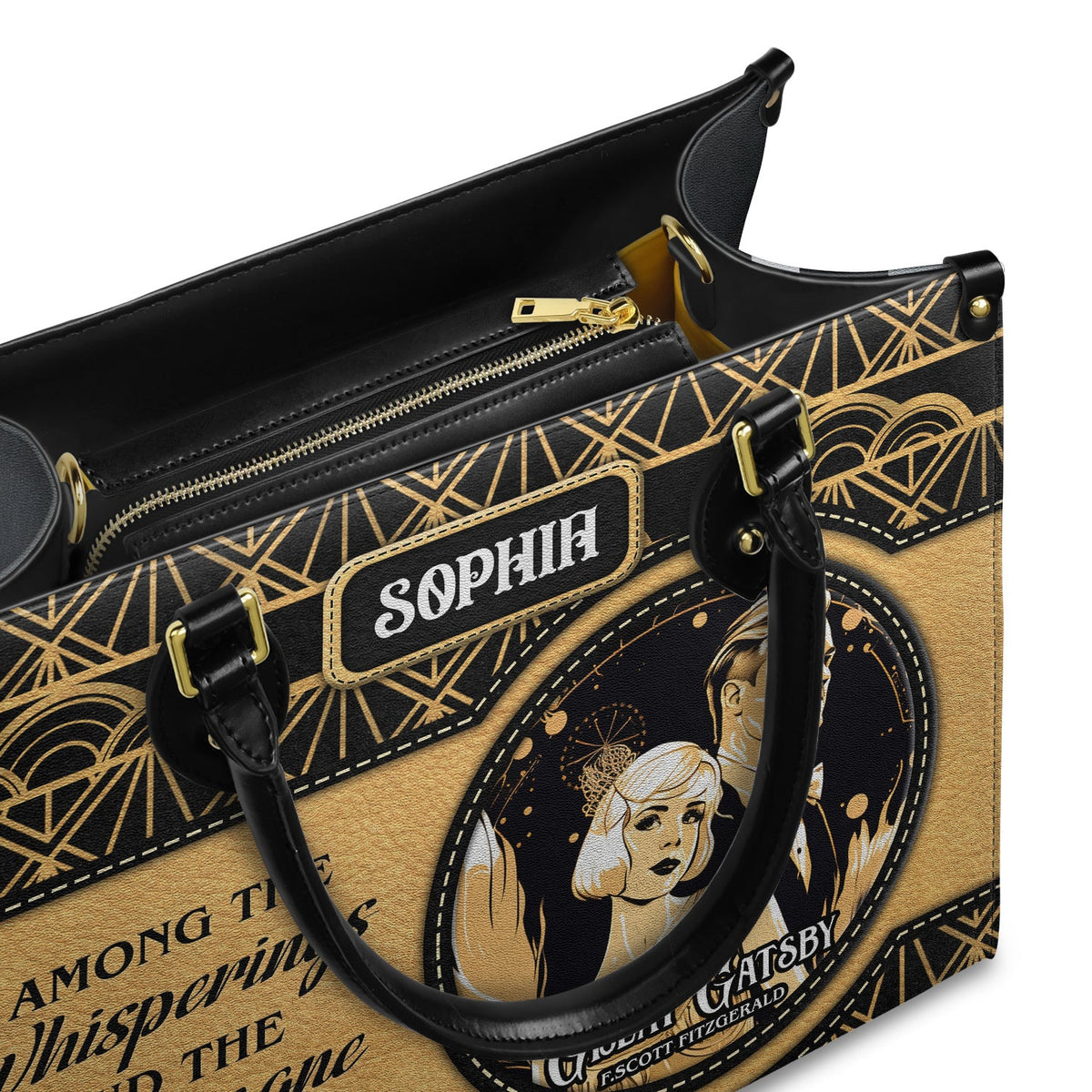 The Great Gatsby F Scott Fitzgerald The Whisperings The Champagne And The Stars TTLZ2202003A Leather Bag