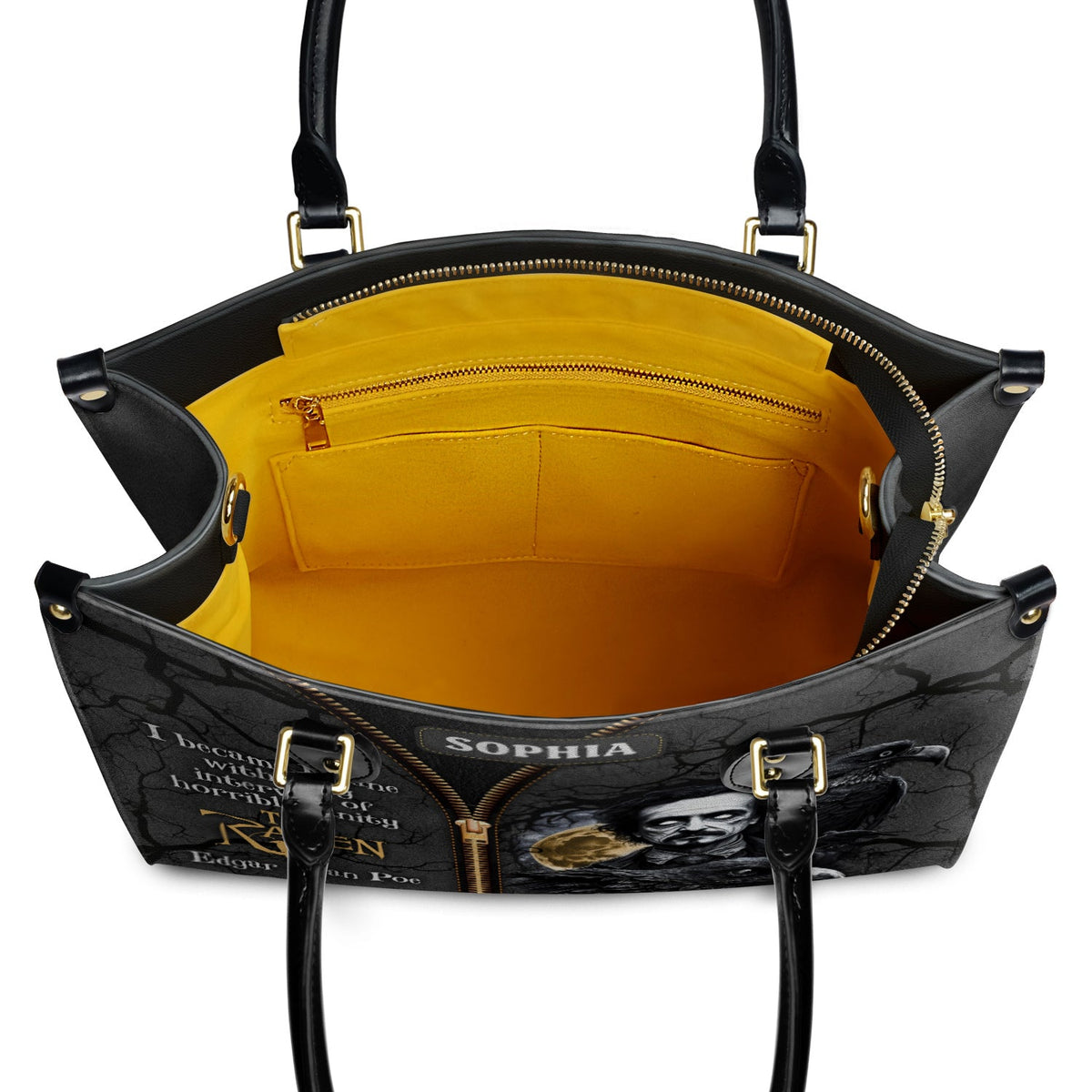 The Raven Edgar Allan Poe I Become Insane With Long Intervals Of Horrible Sanity TTLZ2102001A Leather Bag