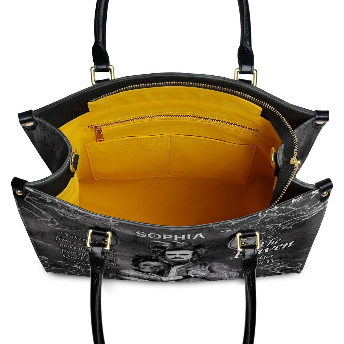 The Raven Edgar Allan Poe Take Thy Break From Out My Heart TTLZ2102003A Leather Bag