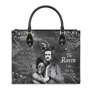 The Raven Edgar Allan Poe Take Thy Break From Out My Heart TTLZ2102003A Leather Bag