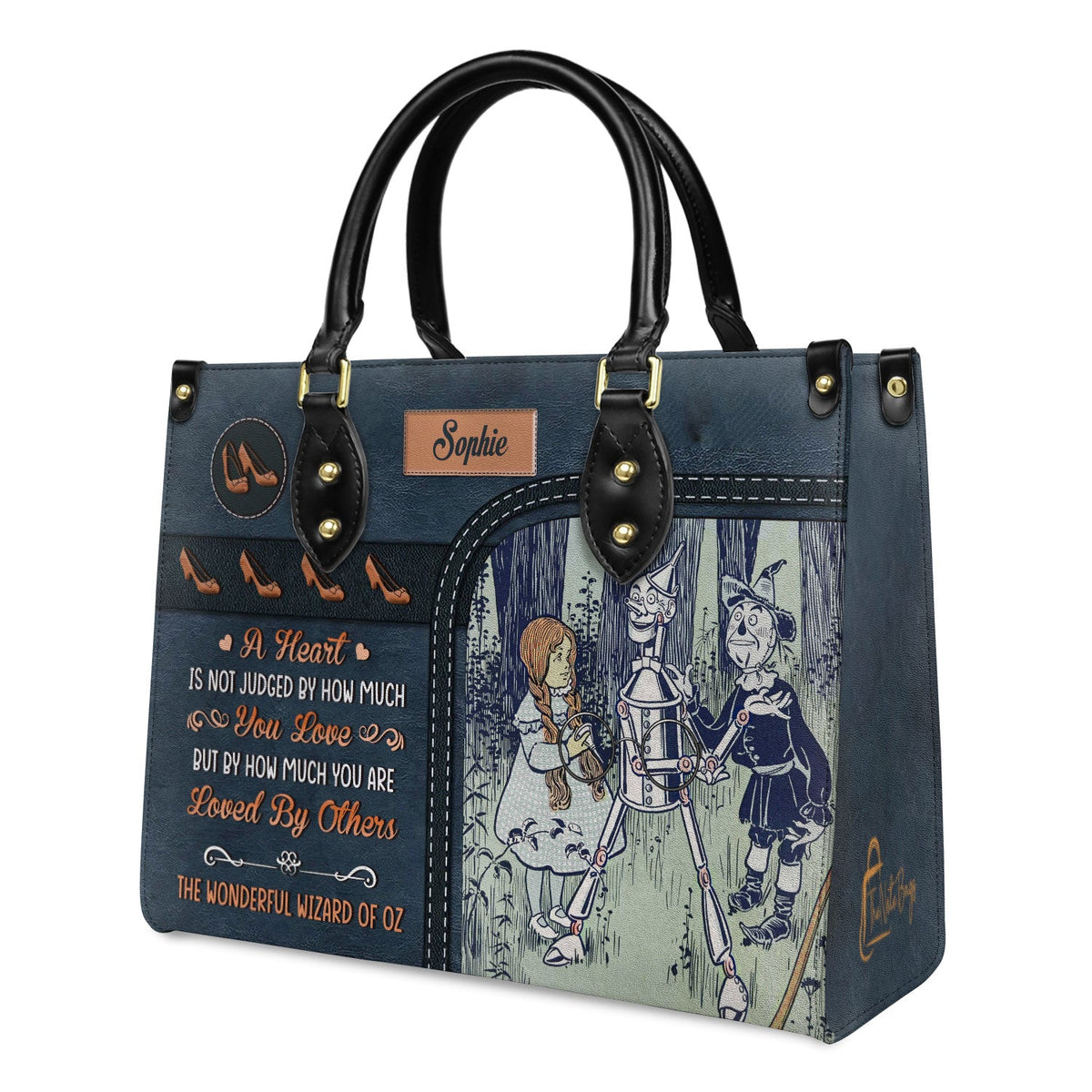 The Wonderful Wizard Of Oz A Heart Is Not Judged By How Much You Love NQAY1003004A Leather Bag