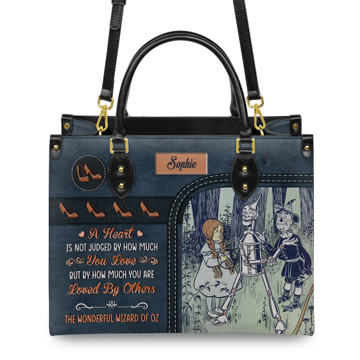 The Wonderful Wizard Of Oz A Heart Is Not Judged By How Much You Love NQAY1003004A Leather Bag