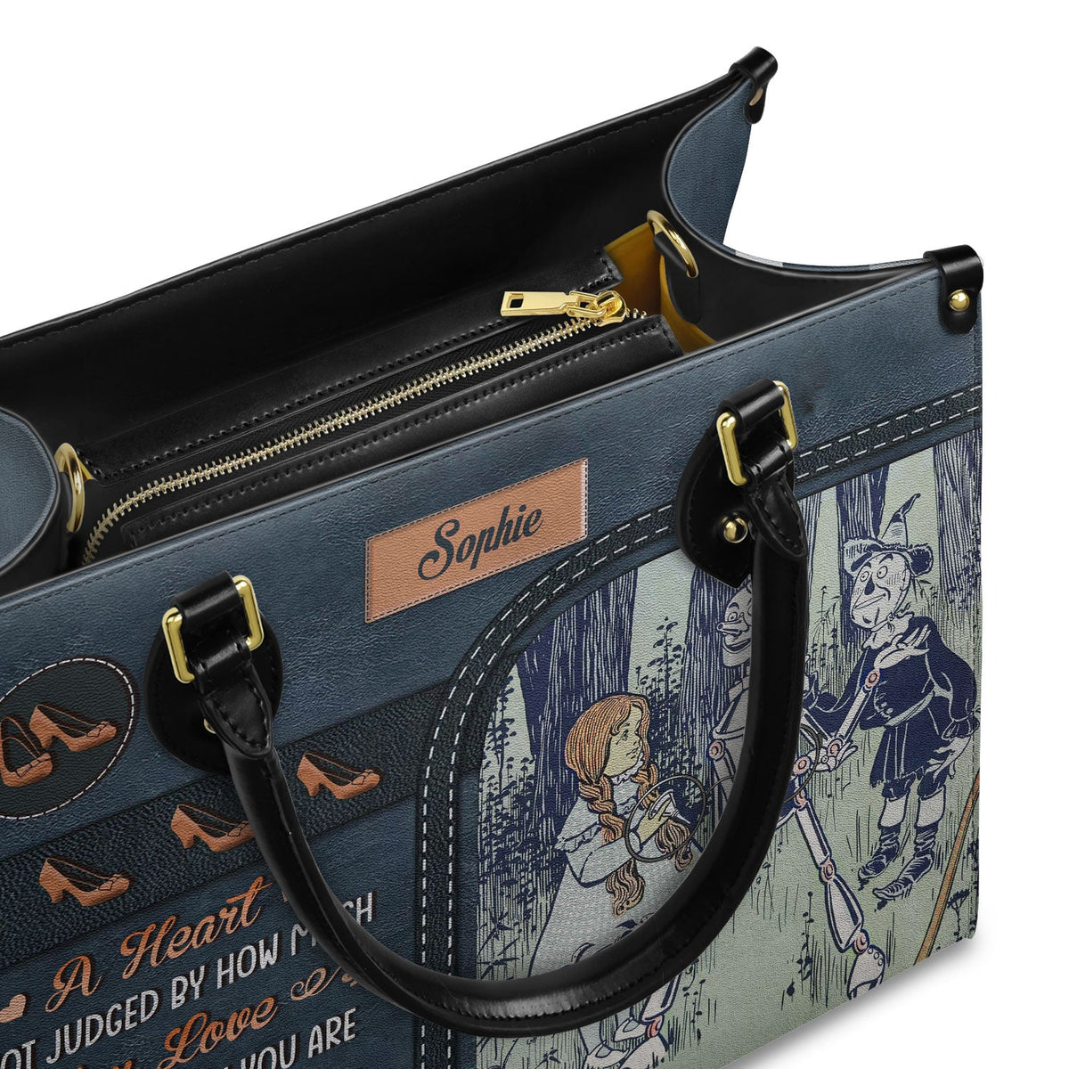 The Wonderful Wizard Of Oz A Heart Is Not Judged By How Much You Love NQAY1003004A Leather Bag