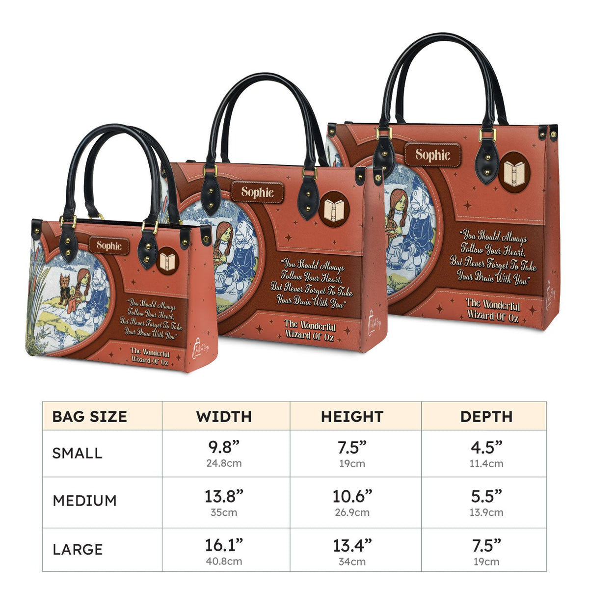 The Wonderful Wizard Of Oz You Should Always Follow Your Heart NQAY1301001A Leather Bag