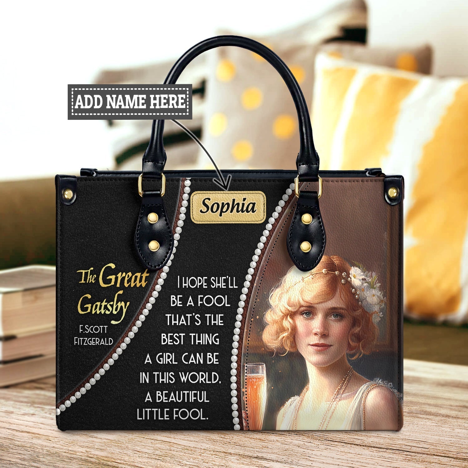 The Great Gatsby F Scott Fitzgerald Daisy A Beautiful Little Fool TTLZ2202001A Leather Bag