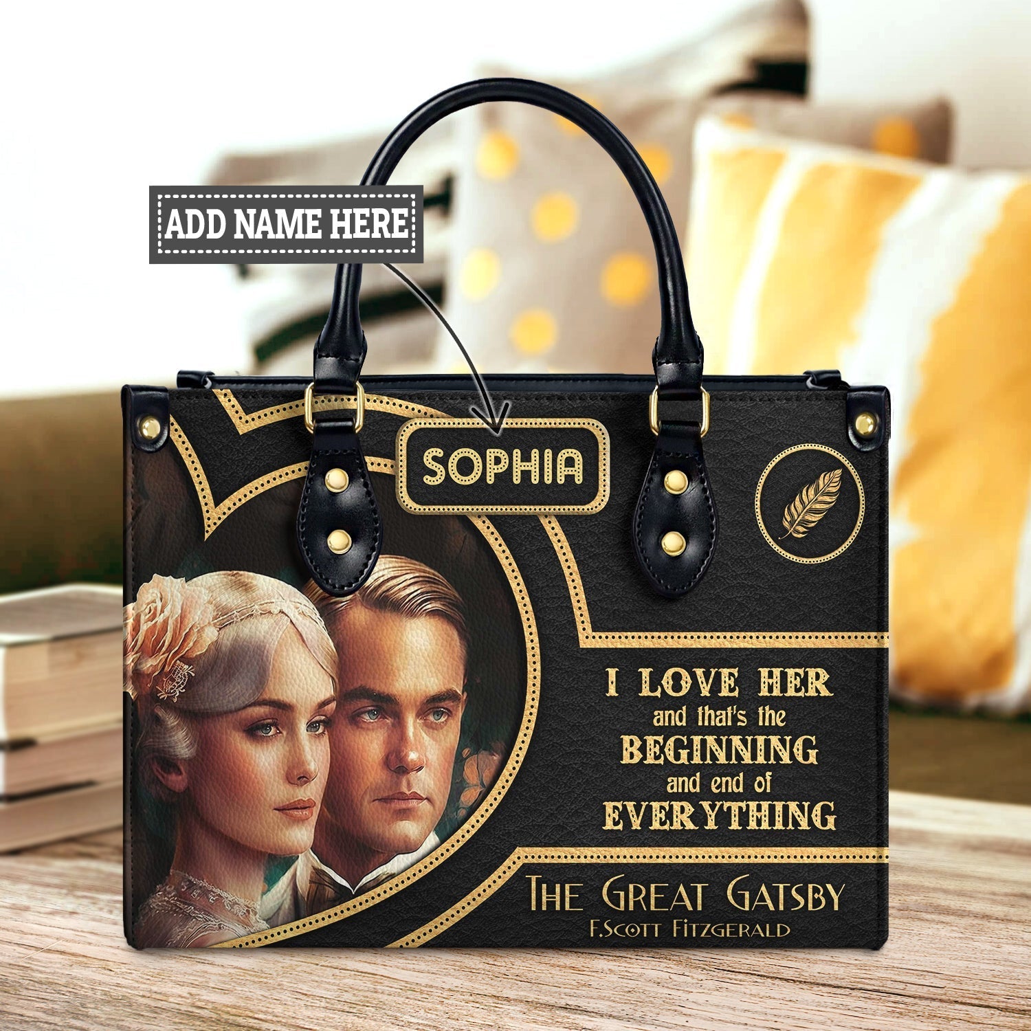 The Great Gatsby F Scott Fitzgerald I Love Her TTLZ2102004A Leather Bag