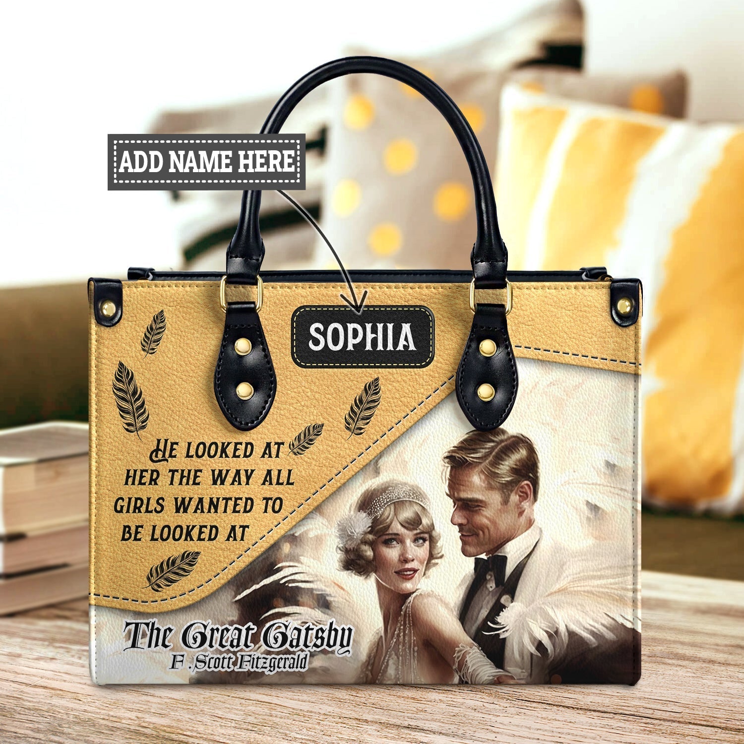 The Great Gatsby F Scott Fitzgerald The Way He Looks At Her TTLZ2202004A Leather Bag