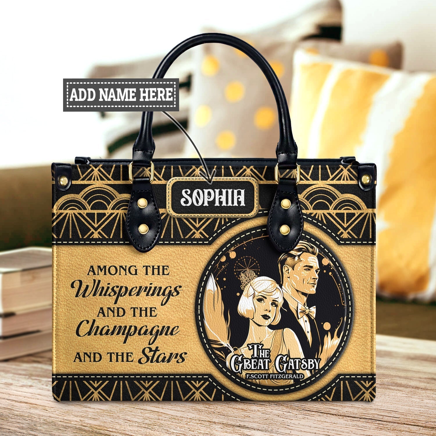 The Great Gatsby F Scott Fitzgerald The Whisperings The Champagne And The Stars TTLZ2202003A Leather Bag