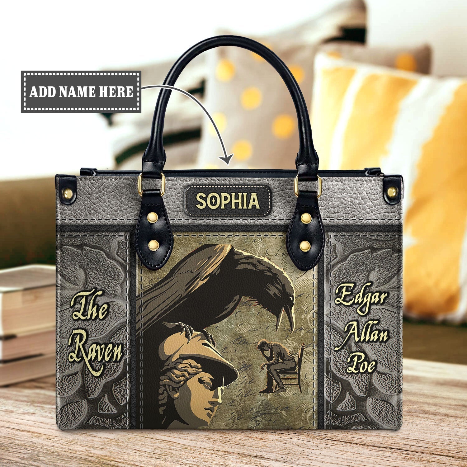 The Raven Edgar Allan Poe TTLZ1802007A Leather Bag