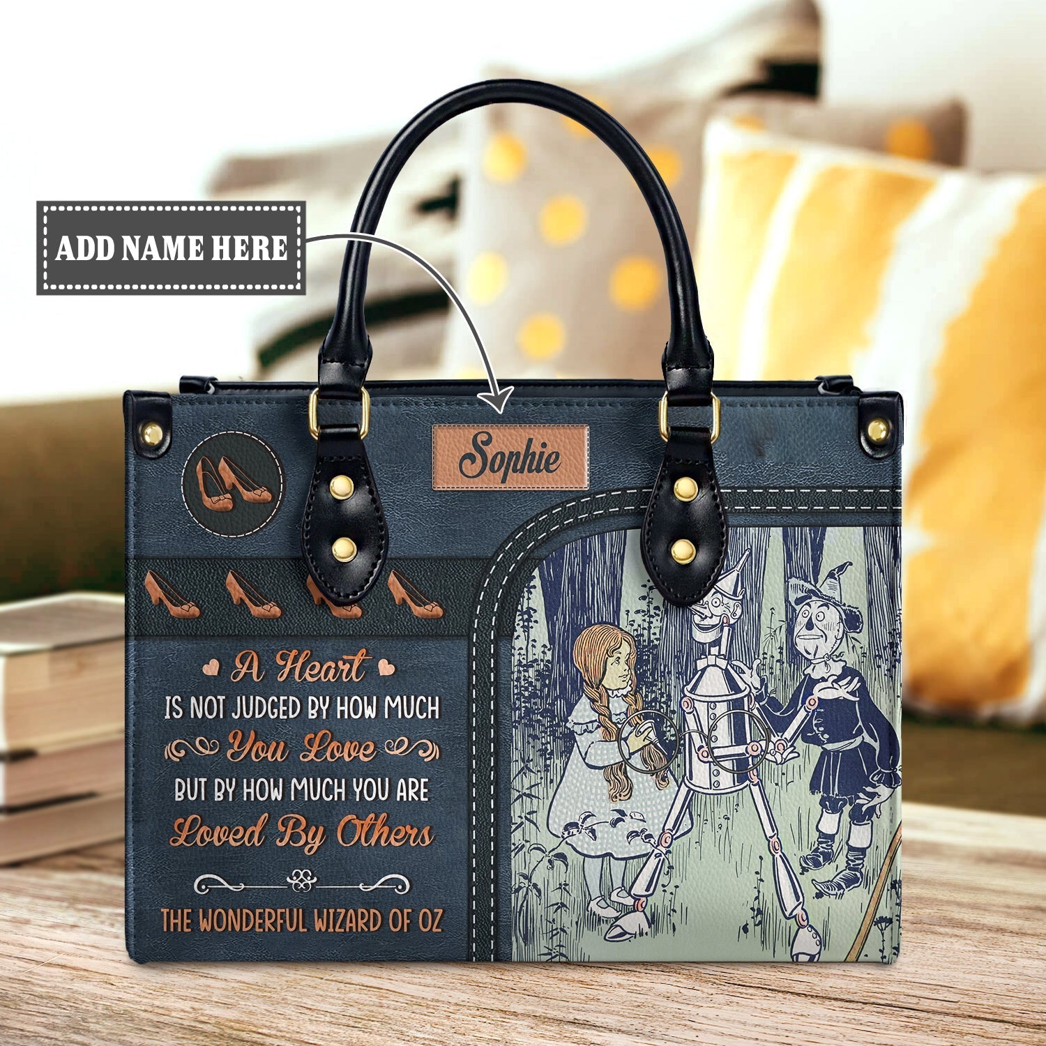 The Wonderful Wizard Of Oz A Heart Is Not Judged By How Much You Love NQAY1003004A Leather Bag