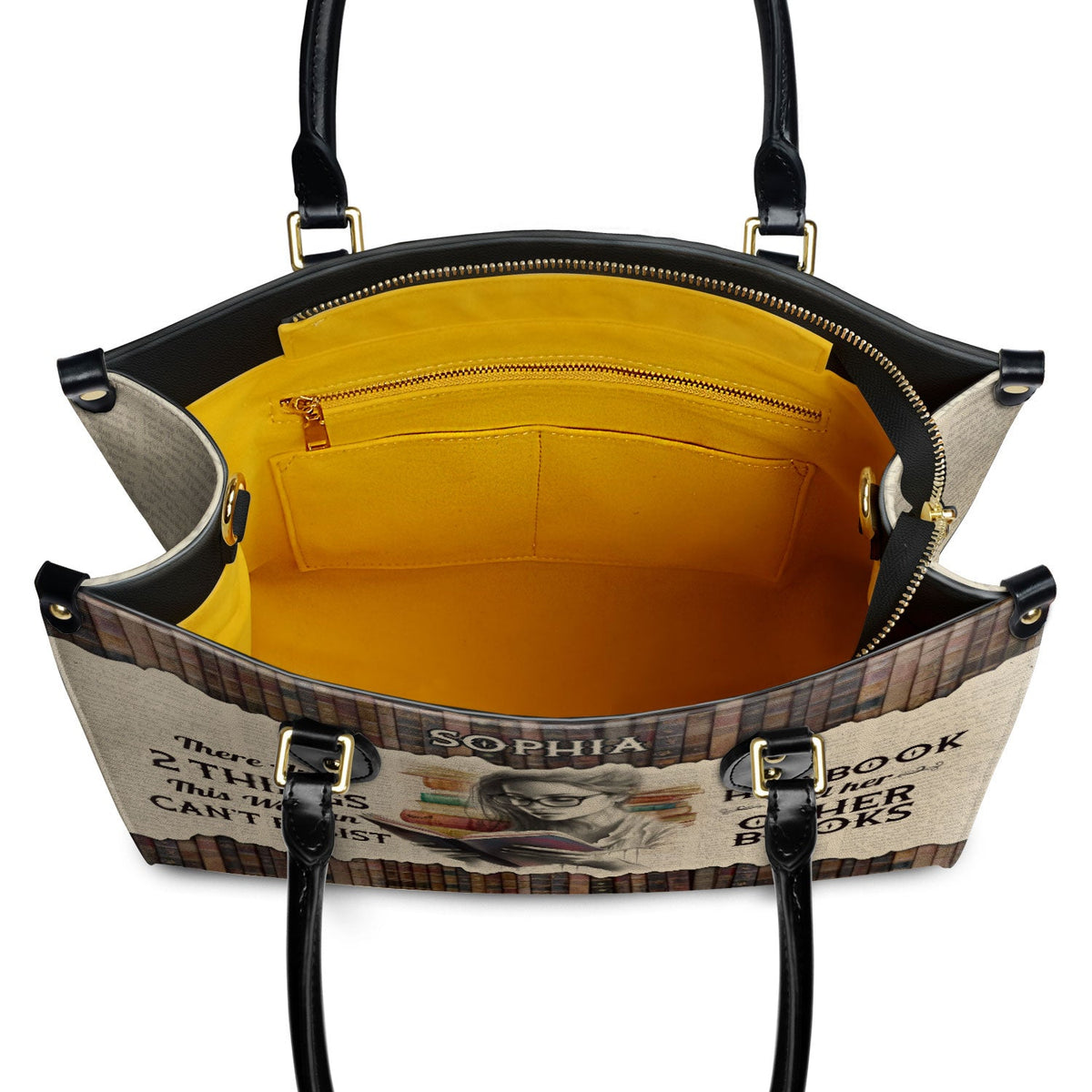 There Are 2 Things This Woman Cant Resist Her Book And Her Other Books NQRZ1802004A Leather Bag