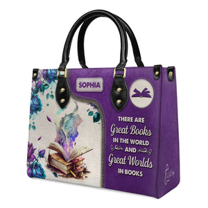 There Are Great Books In The World And Great Worlds In Books NQAY1702001A Leather Bag