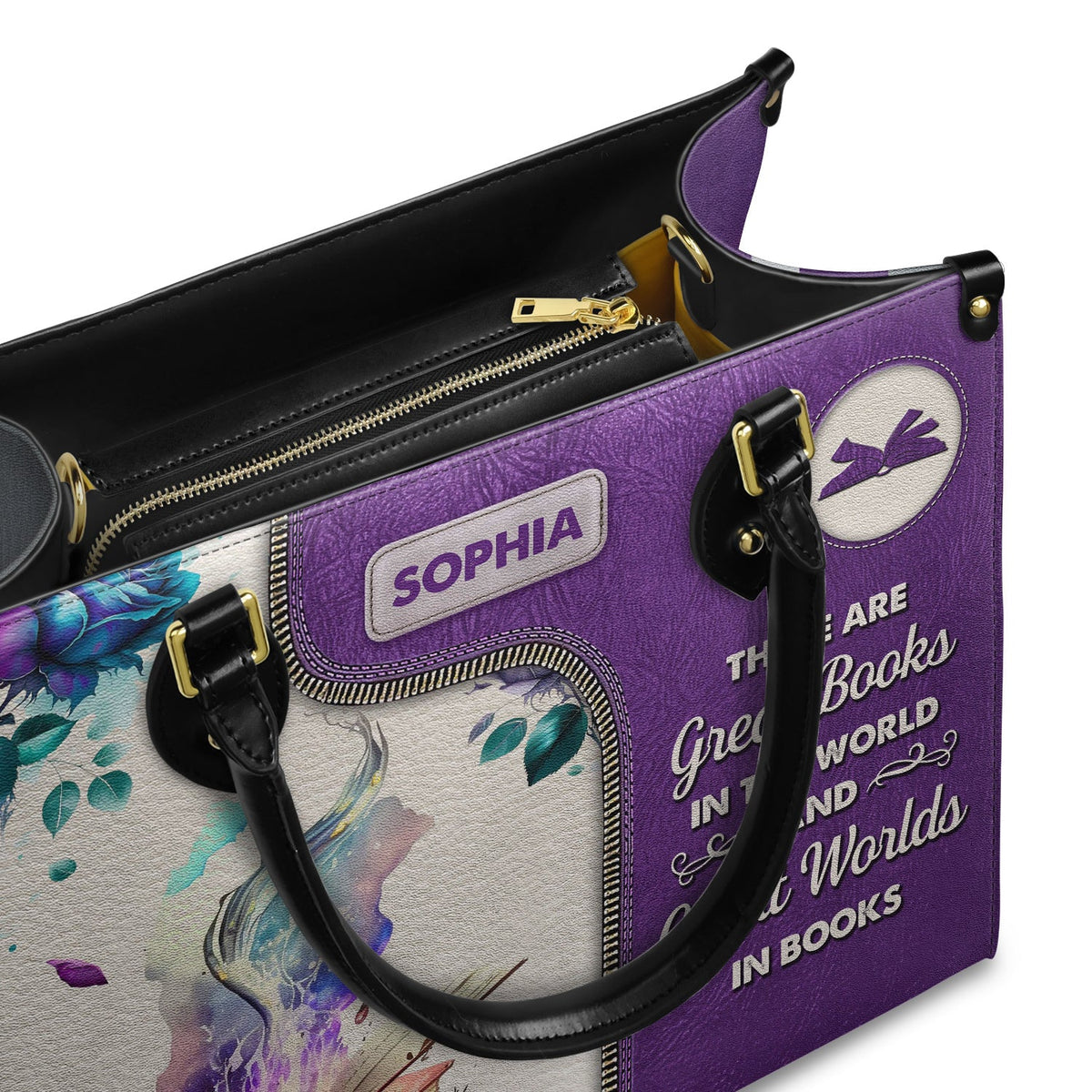 There Are Great Books In The World And Great Worlds In Books NQAY1702001A Leather Bag
