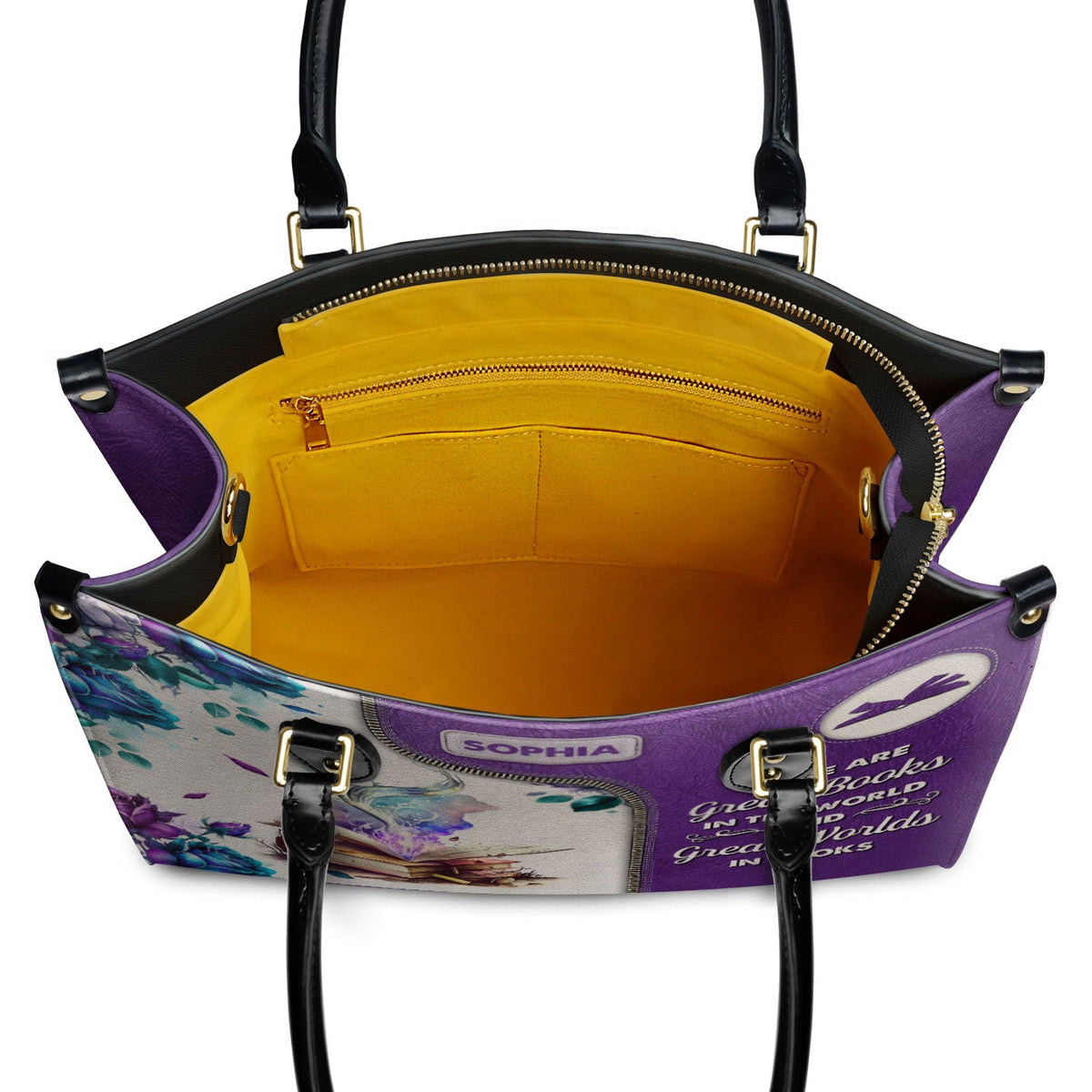 There Are Great Books In The World And Great Worlds In Books NQAY1702001A Leather Bag