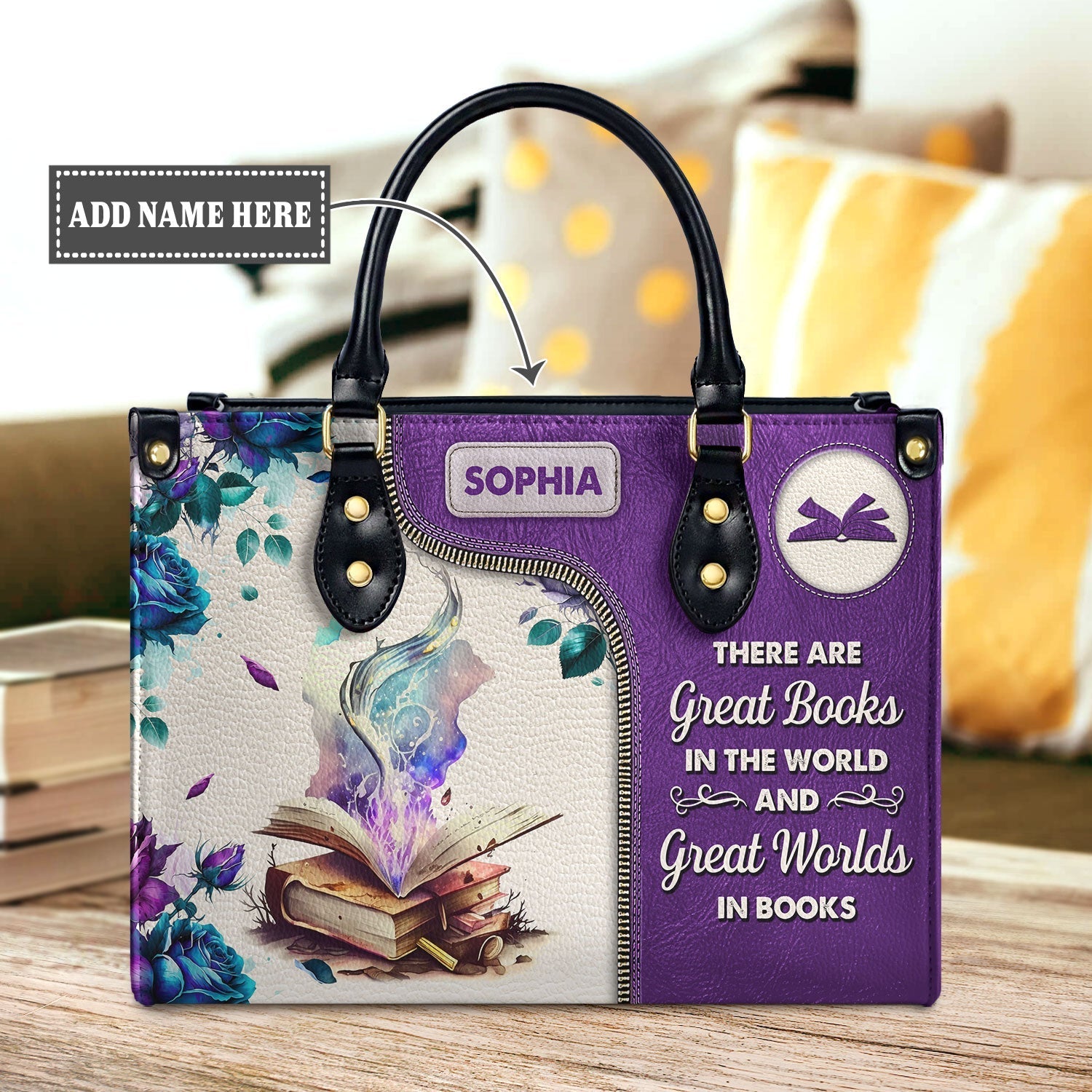 There Are Great Books In The World And Great Worlds In Books NQAY1702001A Leather Bag