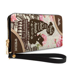 A Book Is A Dream That You Hold In Your Hands NNRZ100723468 Zip Around Leather Wallet
