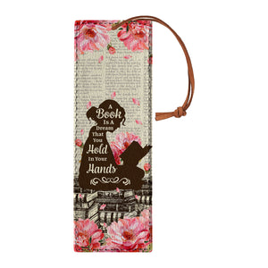 A Book Is A Dream That You Hold In Your Hands HHRZ19076719NT Leather Bookmark