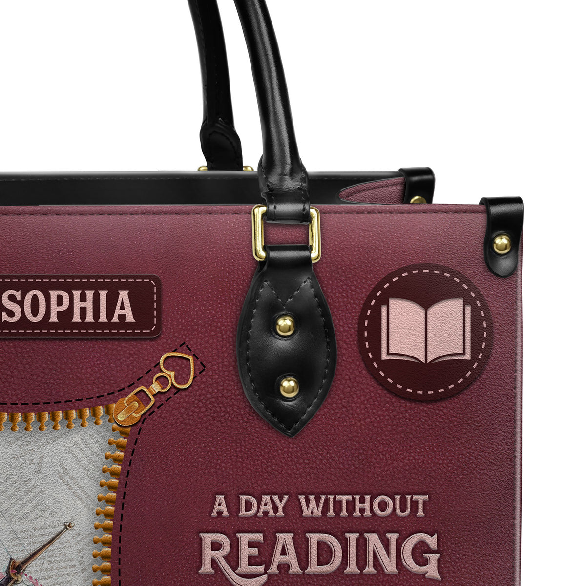 A Day Without Reading Is Like Just Kidding I Have No Idea HHRZ03083049TT Leather Bag