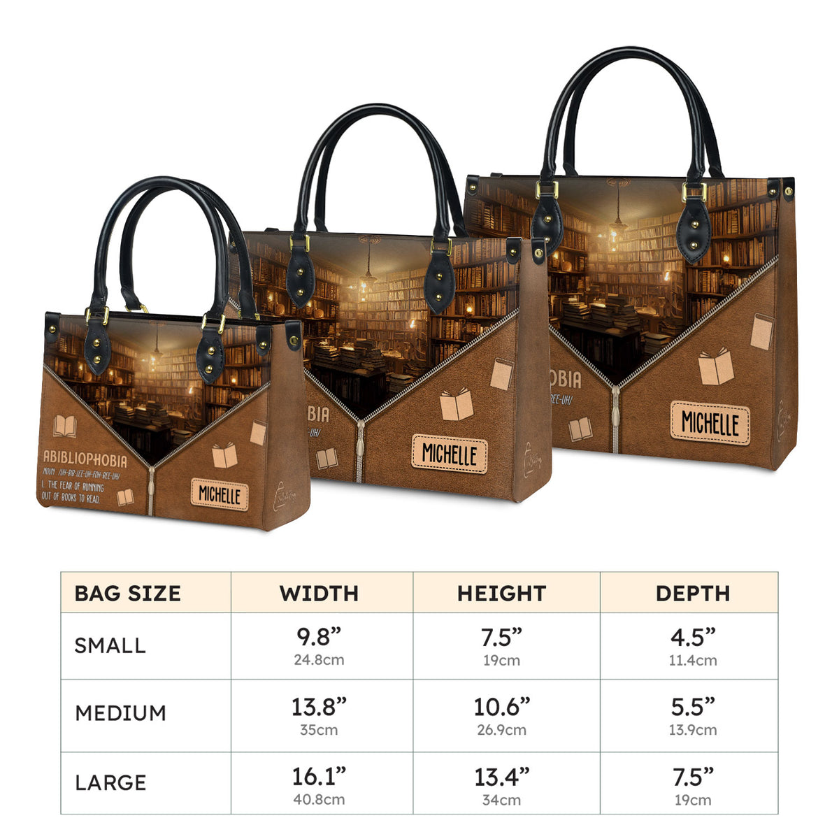 Abibliophobia Noun HHRZ03083226AI Leather Bag