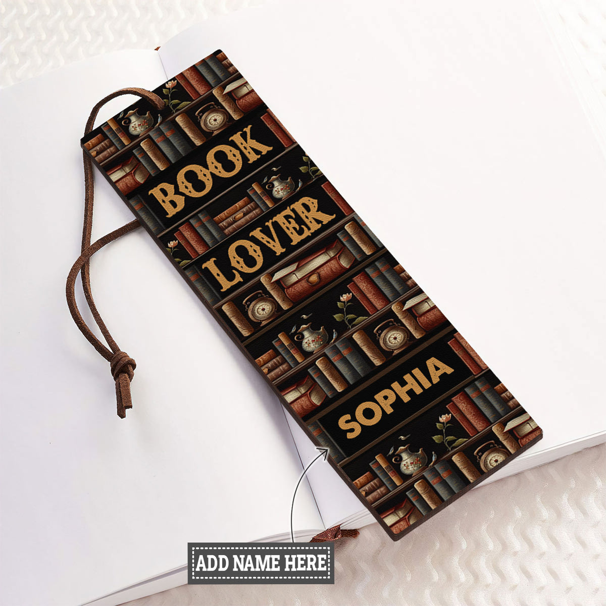 Book Lover HHRZ28118562HH Leather Bookmark