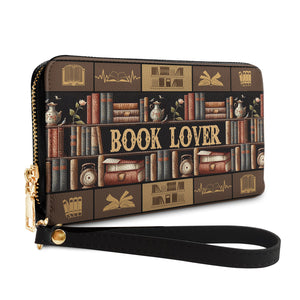 Book Lover DNRZ100723972 Zip Around Leather Wallet