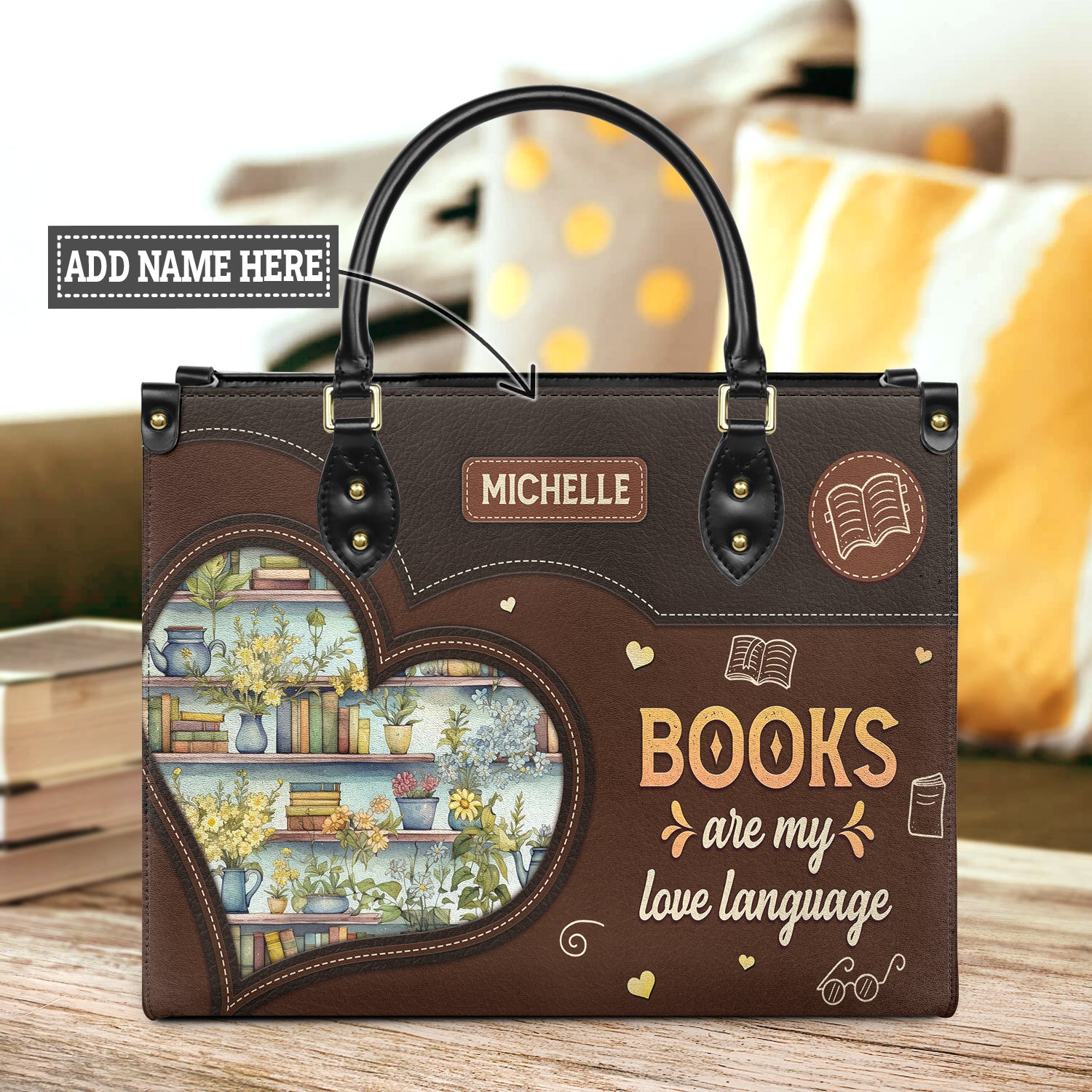Books Are My Love Language HTRZ20119966JE Leather Bag