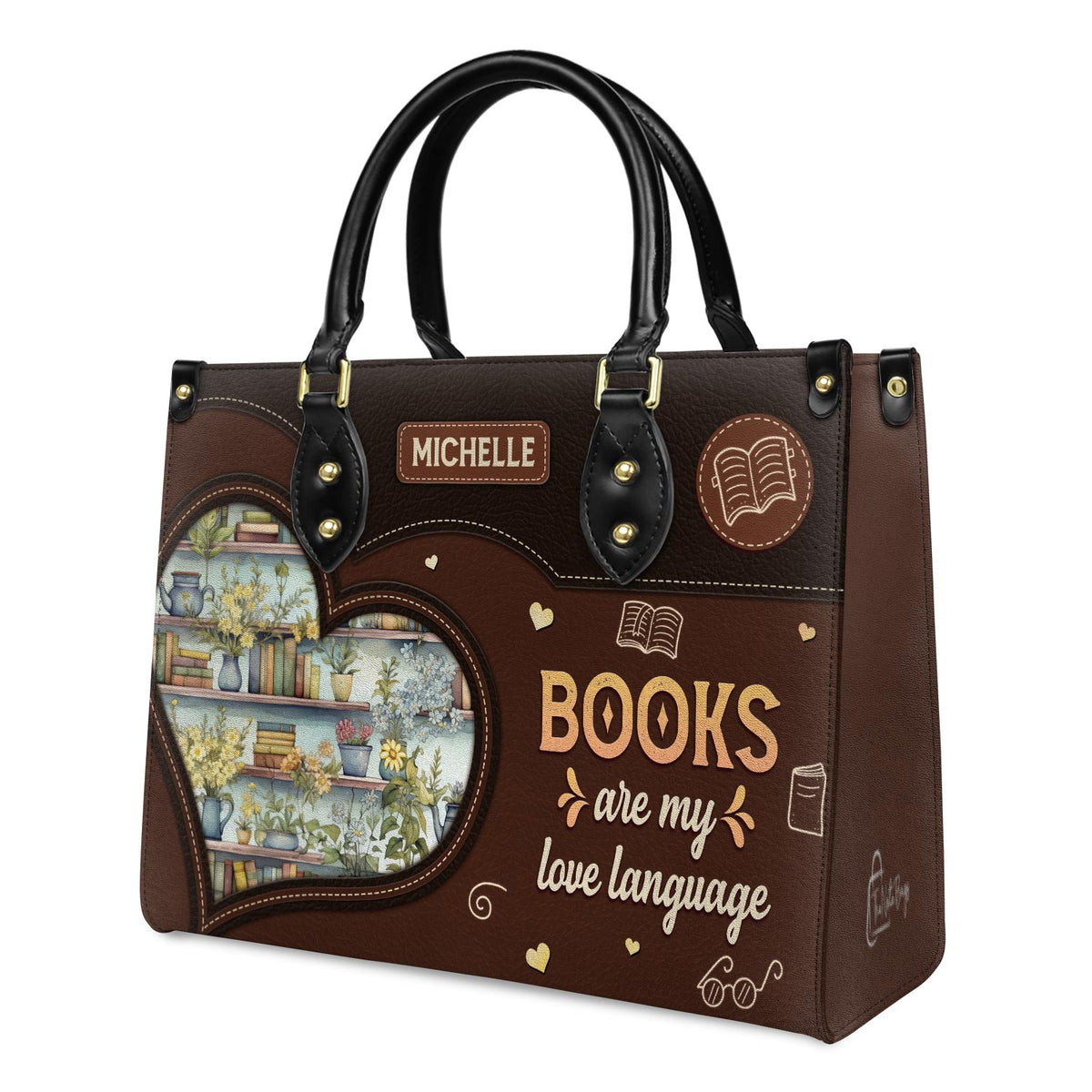 Books Are My Love Language HTRZ20119966JE Leather Bag